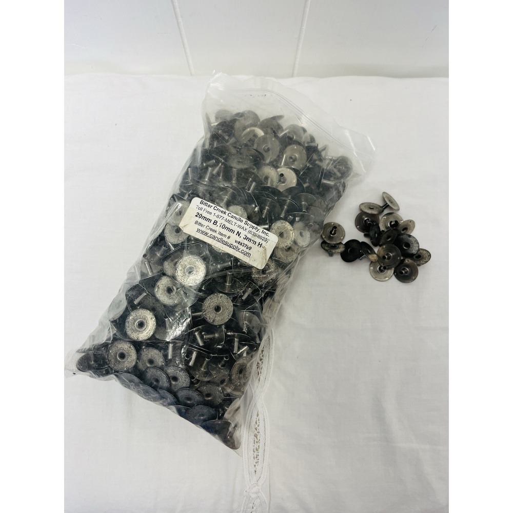 Candle Wick Tabs 20mm B, 10mm N, 3mm H Tabs Only No Wick Crafts LOT 994 Open Bag